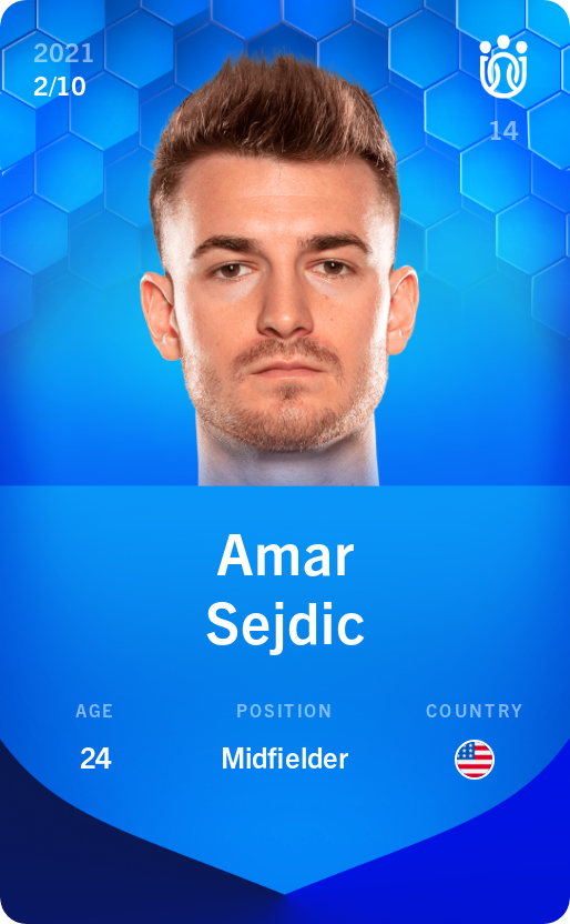 Sorare - Sorare Official - Amar Sejdic 2021-22 • Super Rare 2/10 - NFT # 19751132118738635421659646089541230371631912606077977775206472083830728183910