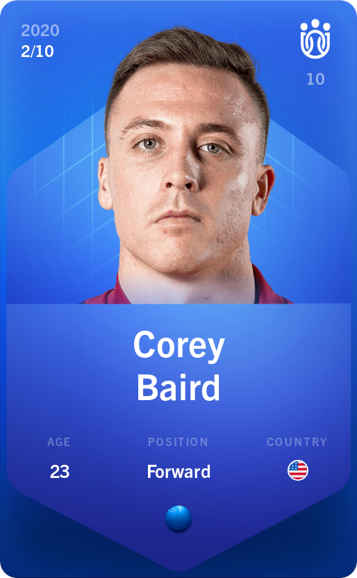 Sorare - Sorare Official - Corey Baird 2020-21 • Super Rare 2/10 - NFT # 96486394759601839870471382817114985993769438436828745186772508639541657728831