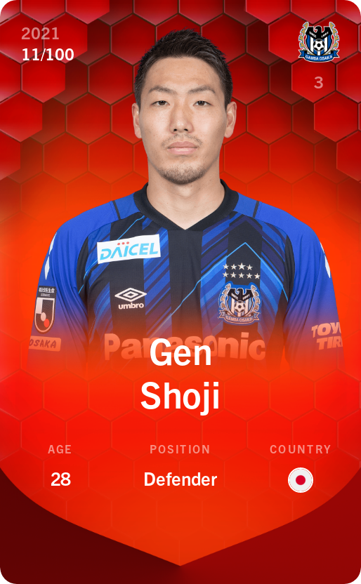 Sorare - Sorare Official - Gen Shoji 2021-22 • Rare 11/100 - NFT # 10859376209180556994647299478138310864499974319207160646183731415003724461413
