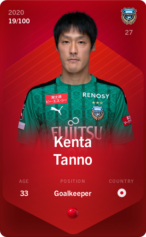 Sorare - Sorare Official - Kenta Tanno 2020-21 • Rare 19/100 - NFT # 69657558736553025698863491176973105921075625523026584166944439311925277433470