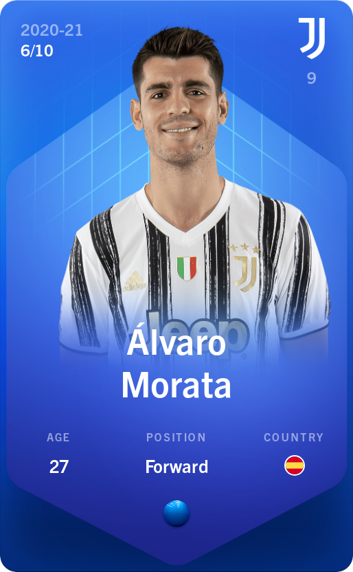 Sorare - Sorare Official - Álvaro Morata 2020-21 • Super Rare 6/10 - NFT # 96797940634971964337525087000913069940792786097565503459147981062728161373752