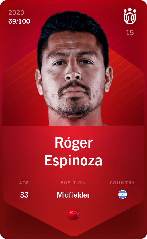Sorare - Sorare Official - Róger Espinoza 2020-21 • Rare 69/100 - NFT # 1552430291880254625842843596512823145786534550174042425634185905930195450001