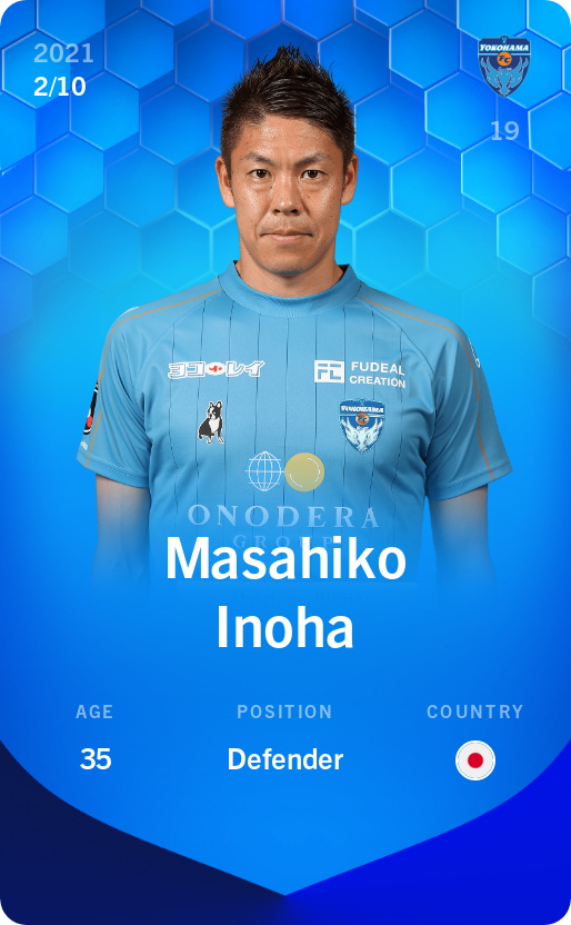 Sorare - Sorare Official - Masahiko Inoha 2021-22 • Super Rare 2/10 - NFT # 107590979067180506063656741283098869402739123736460826814786973425336964219848