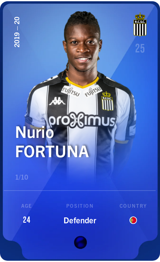 Sorare - Sorare Official - Nurio Fortuna 2019-20 • Super Rare 1/10 - NFT # 13064912298761283393714185954307191521045968109103442152248384454945076337239