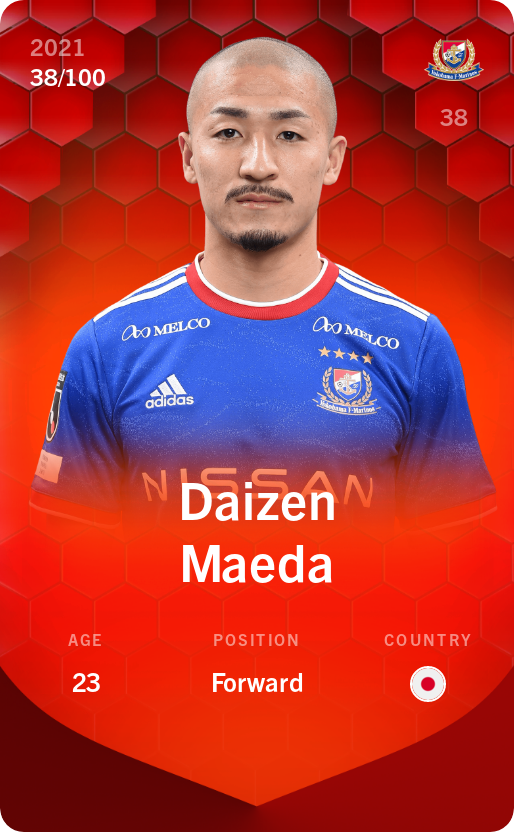 Sorare - Sorare Official - Daizen Maeda 2021-22 • Rare 38/100 - NFT # 32476560526379783737633416306022520991207650203546444927828105166230657196250