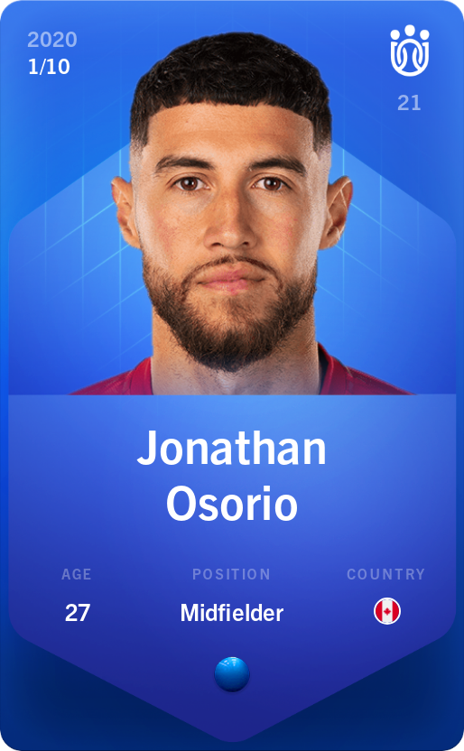 Sorare - Sorare Official - Jonathan Osorio 2020-21 • Super Rare 1/10 - NFT # 89064139302365928037100598177132541048685782572601352593923976746836992535369