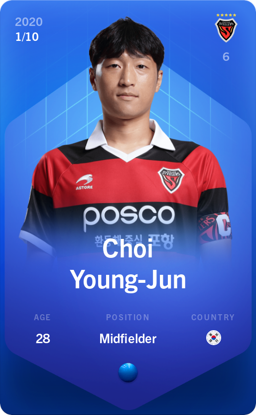 Sorare - Sorare Official - Choi Young-Jun 2020-21 • Super Rare 1/10 - NFT # 49740250289241520974578256387922987414369371919383078992570114594186158389726