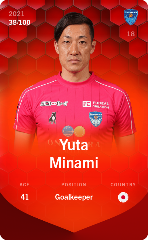 Sorare - Sorare Official - Yuta Minami 2021-22 • Rare 38/100 - NFT # 91259896093508934673971783798647377467171255135933289045153393077813089046384