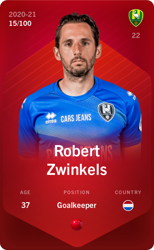 Sorare - Sorare Official - Robert Zwinkels 2020-21 • Rare 15/100 - NFT # 31394728956680582070600369120129989008282803843282116210450347935682311016442