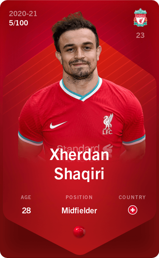 Xherdan Shaqiri 2020 21 Rare 5 100