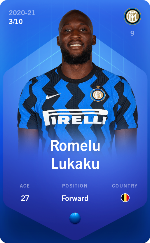 Sorare - Sorare Official - Romelu Lukaku 2020-21 • Super Rare 3/10 - NFT # 57682752023413686469448529228603595589930569598713409862607605736831539538017