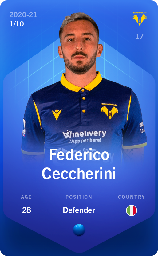 Sorare - Sorare Official - Federico Ceccherini 2020-21 • Super Rare 1/10 - NFT # 1105438958282455428884057100109016056853930938585572768038025205041221582266