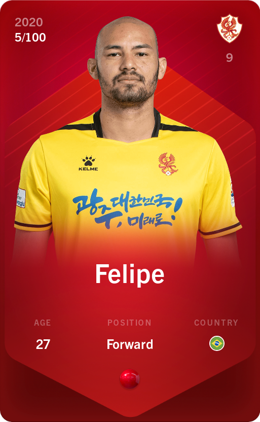 Sorare - Sorare Official - Felipe 2020-21 • Rare 5/100 - NFT # 84260327812075665016844949890137761539329711370466747496728822852970888964185