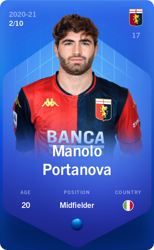 Sorare - Sorare Official - Manolo Portanova 2020-21 • Super Rare 2/10 - NFT # 90073195455319017687516104644612668015080870609011220942369010018070956514416