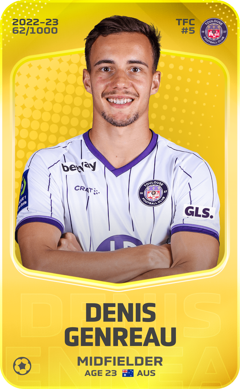 Sorare - Sorare Official - Denis Genreau 2022-23 • Limited 62/1000 - NFT # 57174757973846412265444458225410163151977775811049542074601926175549465641934