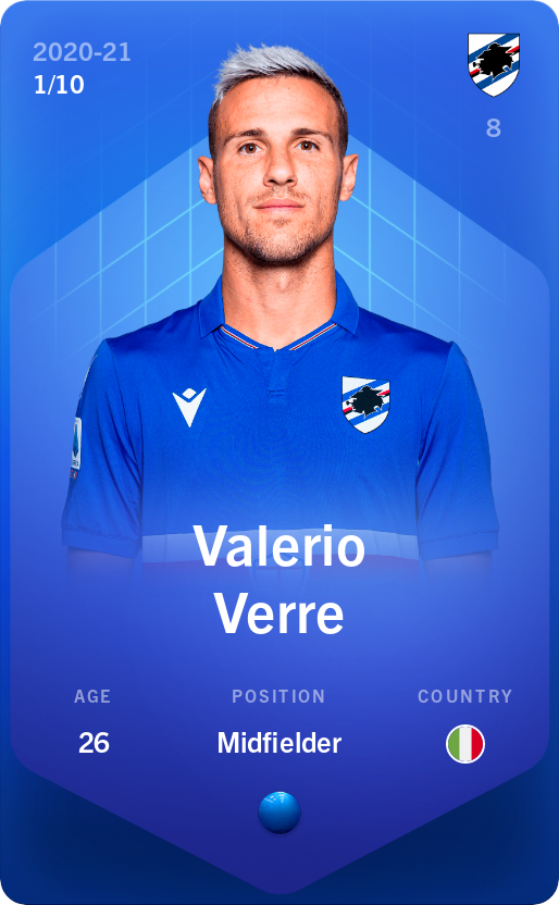 Sorare - Sorare Official - Valerio Verre 2020-21 • Super Rare 1/10 - NFT # 90010231635200905980549536620855883362899393383469308029528198981021926851061