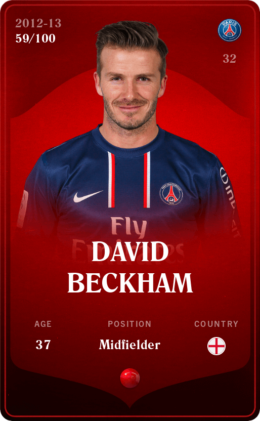 David Beckham 2012-13 • Rare 59/100