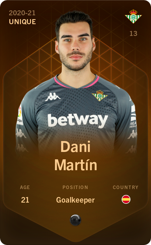 Sorare - Sorare Official - Dani Martín 2020-21 • Unique - NFT # 35045100538992276846735447934407789066309810419238673511278996187496792793375