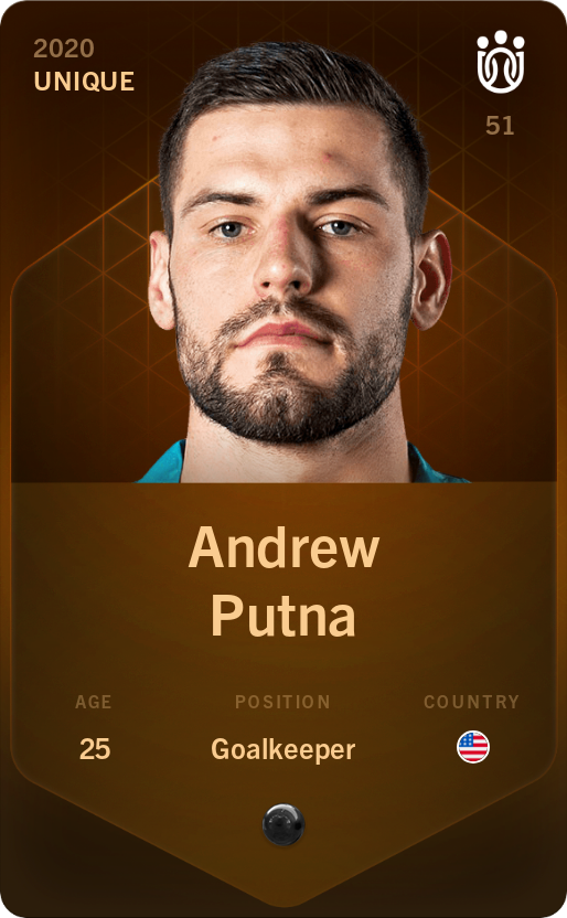 Sorare - Sorare Official - Andrew Putna 2020-21 • Unique - NFT # 77418646177976326933570685842309506768902268253809713313290780074973413842668