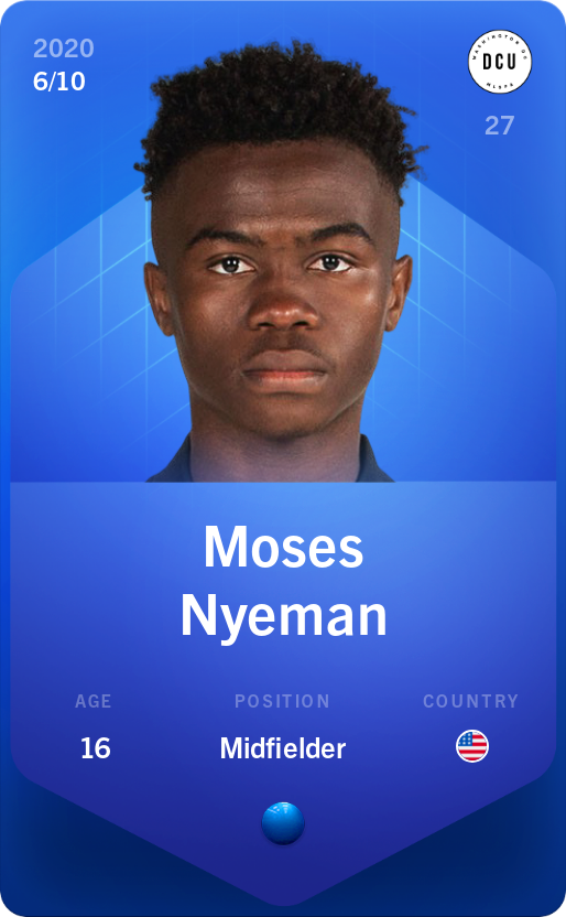 Sorare - Sorare Official - Moses Nyeman 2020-21 • Super Rare 6/10 - NFT # 83509652798501261359553764518028271932411590621223468488980355376913136372387