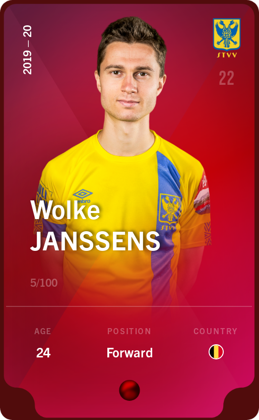 Sorare - Sorare Official - Wolke Janssens 2019-20 • Rare 5/100 - NFT # 84481104058423772615749789241936444010913938644295195731288971061278542565017