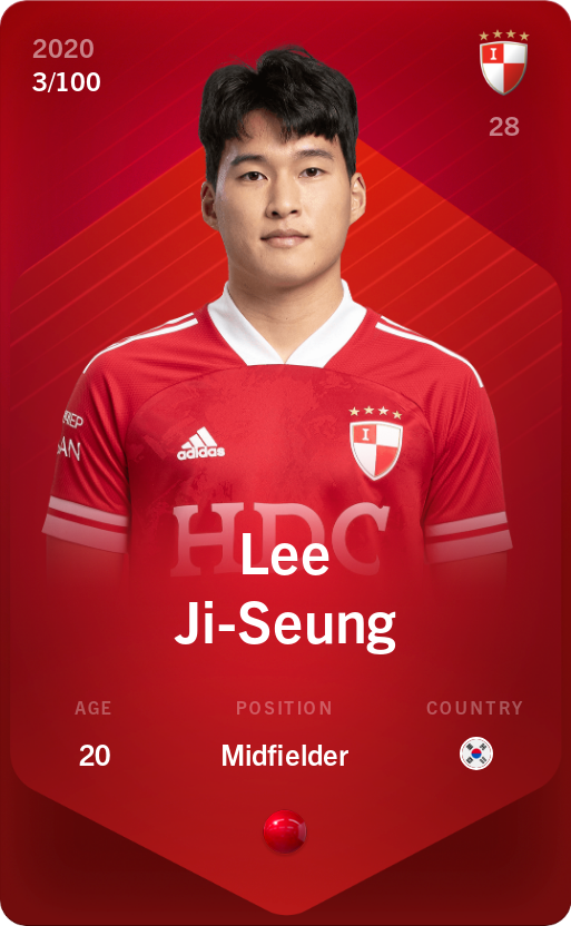 Sorare - Sorare Official - Lee Ji-Seung 2020-21 • Rare 3/100 - NFT # 32508068389367886413747478890994531389809547787299189105729150913147072915635