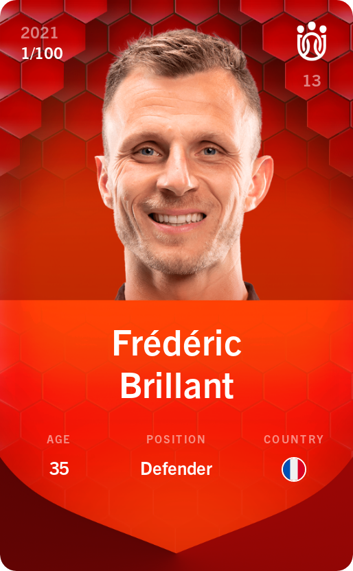 Sorare - Sorare Official - Frédéric Brillant 2021-22 • Rare 1/100 - NFT # 105590321983993987903761940003723857800448896020649672190691798339716770535998
