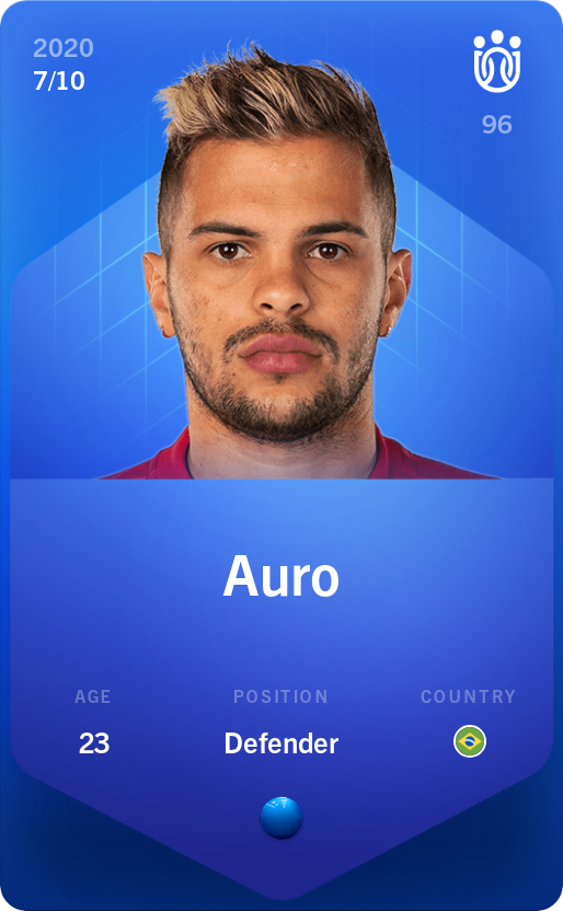 Sorare - Sorare Official - Auro 2020-21 • Super Rare 7/10 - NFT # 93860863790543055091026457472214184998393261992833484863612892433716223519348