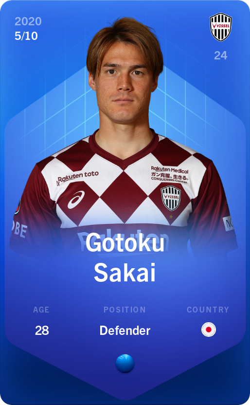 Sorare - Sorare Official - Gotoku Sakai 2020-21 • Super Rare 5/10 - NFT # 31453645195481372076971239416518497981507910021331284275597311390760976673993