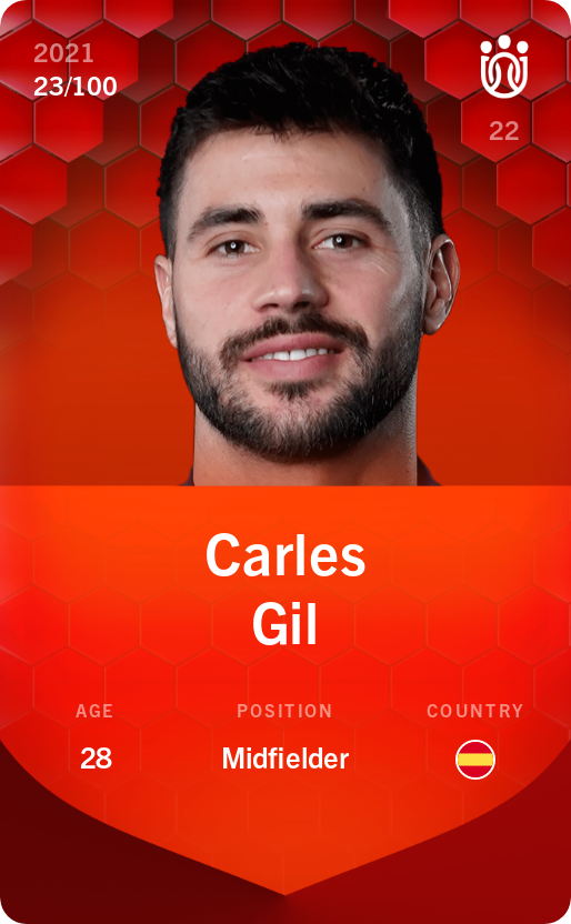Sorare - Sorare Official - Carles Gil 2021-22 • Rare 23/100 - NFT # 63511221862625571542929596037069015166417838642910451736872713264066538192899