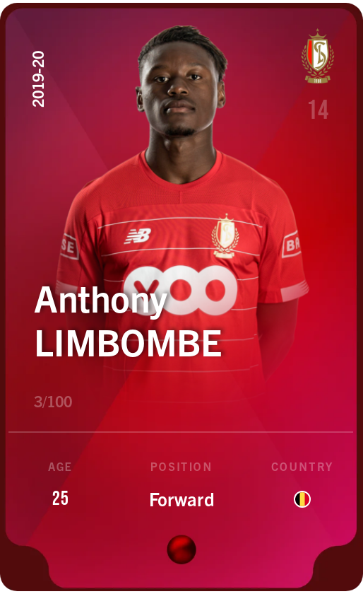 Sorare - Sorare Official - Anthony Limbombe 2019-20 • Rare 3/100 - NFT # 8409898412617425603931085961670322324785839195027604662442062528433038159897