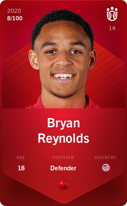 Sorare - Sorare Official - Bryan Reynolds 2020-21 • Rare 8/100 - NFT # 74704279935746467542234487709228371847618232694527401937958964830716829009922