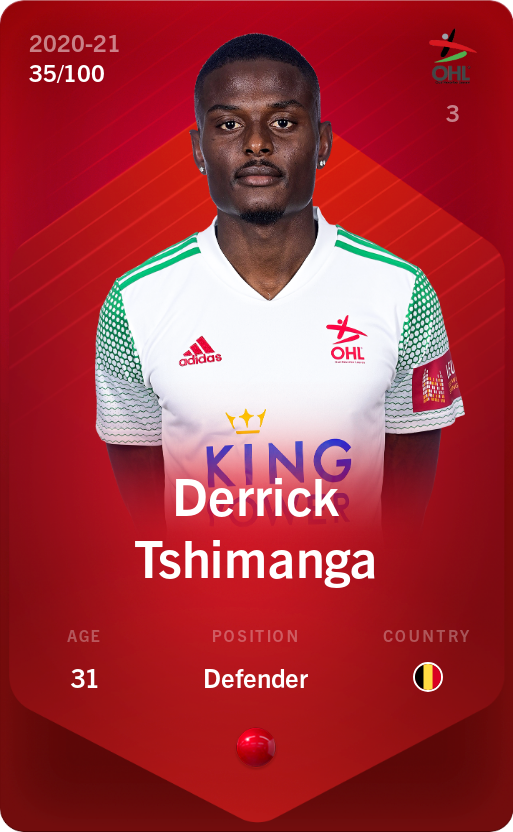 Sorare - Sorare Official - Derrick Tshimanga 2020-21 • Rare 35/100 - NFT # 106298655016619350826417500466861461479948902286579740753547248176721962763937