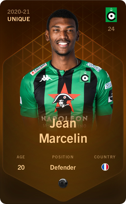 Sorare - Sorare Official - Jean Marcelin 2020-21 • Unique - NFT # 89170696602016276830434715869513154586817696809290876198411743630973150593855