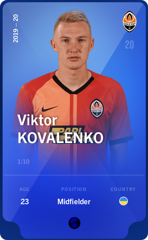 Sorare - Sorare Official - Viktor Kovalenko 2019-20 • Super Rare 1/10 - NFT # 36611902085789999964663781574747393304465246491591879768552077776844318902455