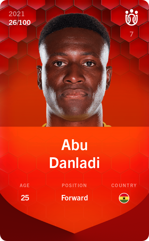 Sorare - Sorare Official - Abu Danladi 2021-22 • Rare 26/100 - NFT # 71202846088677124429369204275608087273620395914661626664608958871084461200225