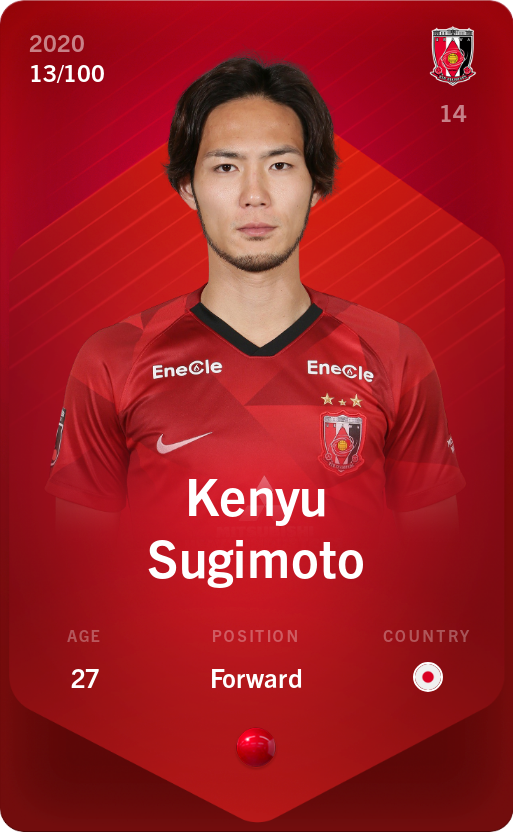 Sorare - Sorare Official - Kenyu Sugimoto 2020-21 • Rare 13/100 - NFT # 81925598495308112341708048855696951144786001598157939741512038362123669644028