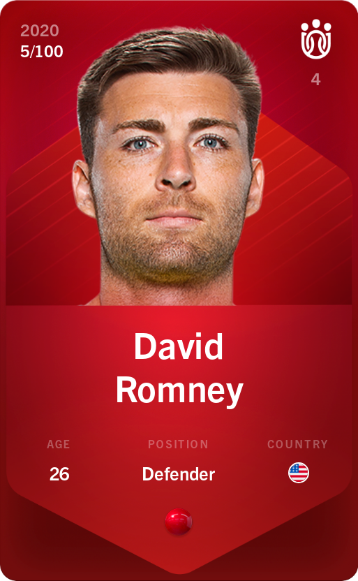 Sorare - Sorare Official - David Romney 2020-21 • Rare 5/100 - NFT # 32275155630868055806384150056943083215923497544789913267741631135131301419335