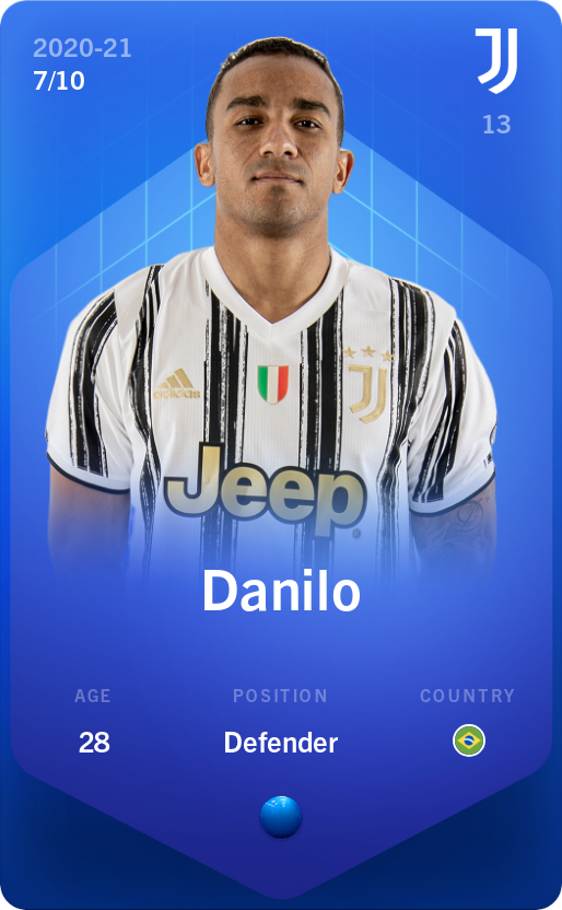 Sorare - Sorare Official - Danilo 2020-21 • Super Rare 7/10 - NFT # 61412978851611100656743972697035124956845810192831316793514215878827540767805