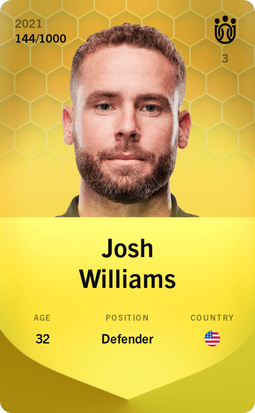 Sorare - Sorare Official - Josh Williams 2021-22 • Limited 144/1000 - NFT # 74072672274269005277760027647112879743106743272220766886775233388793729374896