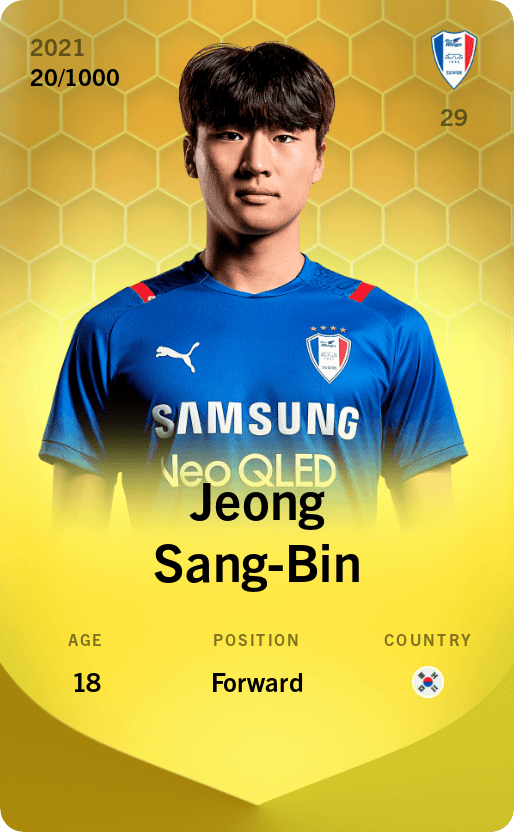 Jeong Sang-Bin 2021-22 • Limited 20/1000