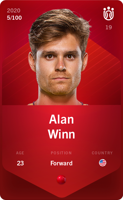 Sorare - Sorare Official - Alan Winn 2020-21 • Rare 5/100 - NFT # 79317627790959092539509472904777452976635521689789164390848331566000387252189