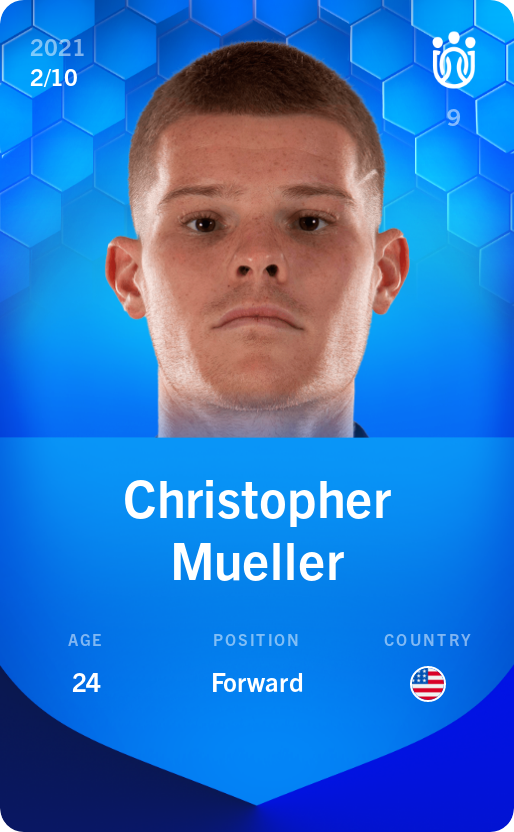 Sorare - Sorare Official - Christopher Mueller 2021-22 • Super Rare 2/10 - NFT # 5087864450286463114174308944728859282236971017335829600056694500008949132890