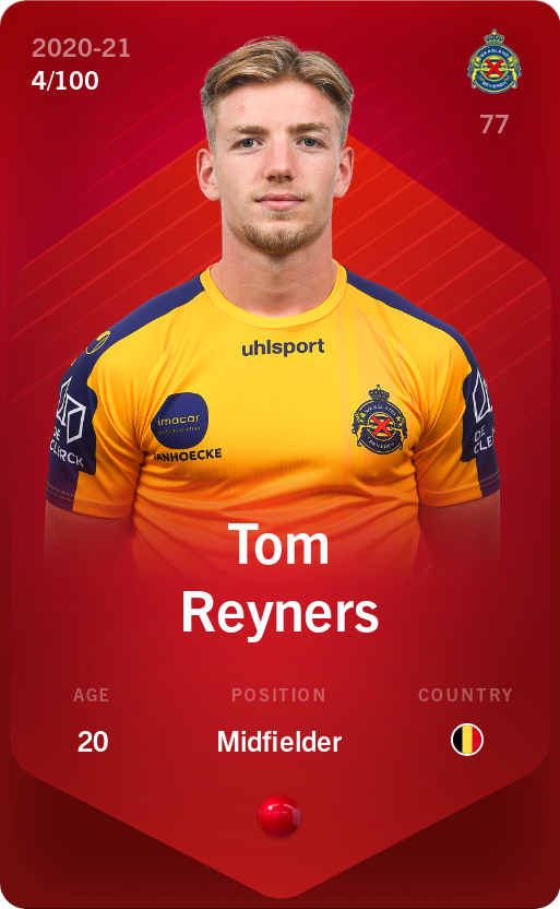 Sorare - Sorare Official - Tom Reyners 2020-21 • Rare 4/100 - NFT # 113768948655638579684266050643877745001941876740227734785695438555857210369761