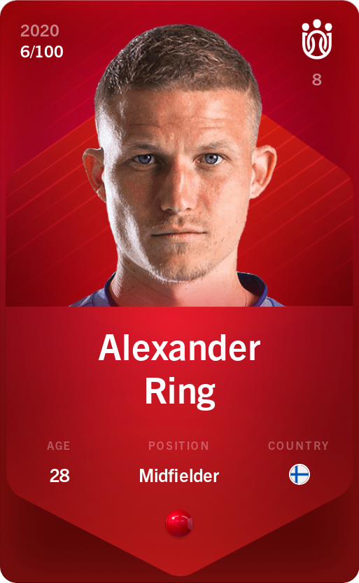 Sorare - Sorare Official - Alexander Ring 2020-21 • Rare 6/100 - NFT # 1225050830683721953027995616784946796122528355751566942440887150971536765368