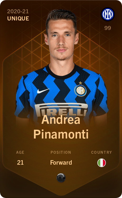 Sorare - Sorare Official - Andrea Pinamonti 2020-21 • Unique - NFT # 94790664502179495185548278231099879300021816933175904585125451159806693022894