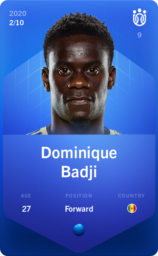 Sorare - Sorare Official - Dominique Badji 2020-21 • Super Rare 2/10 - NFT # 13440923170436939889393053569859090136878819253630222017210855971995141520529