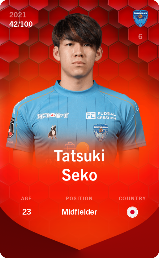 Sorare - Sorare Official - Tatsuki Seko 2021-22 • Rare 42/100 - NFT # 41742876212747733171625278240720983198602632590348542464364305755341770473341