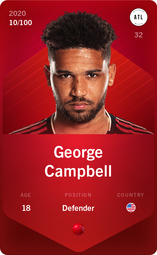 Sorare - Sorare Official - George Campbell 2020-21 • Rare 10/100 - NFT # 793861113204954480572508740745756923545294202286920955785880601372022797241