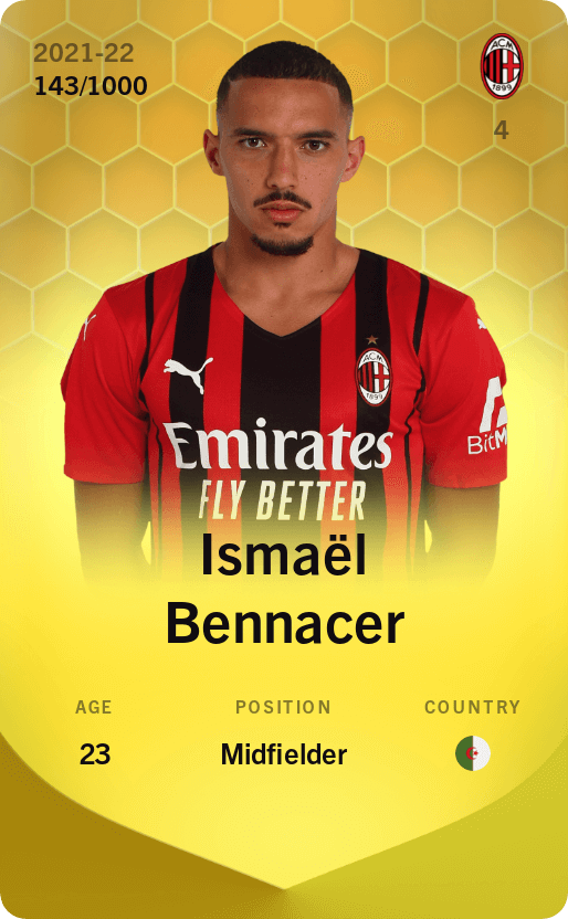 Ismaël Bennacer 2021-22 • Limited 143/1000